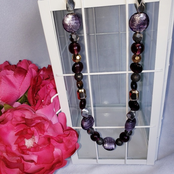 Lane Bryant Jewelry - Lane Bryant Purple Beaded Necklace
